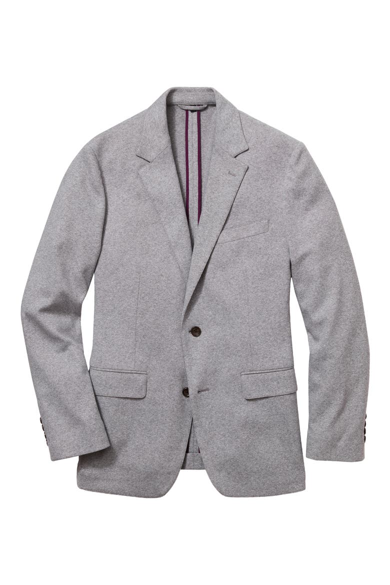Heathered Cotton Piqué Sport Coat, Alternate, color, LIGHT GREY