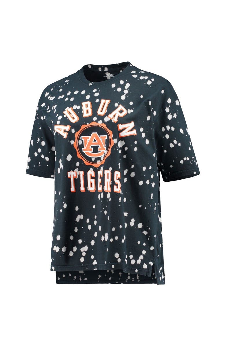 PRESSBOX Women's Pressbox Navy Auburn Tigers Bishop Bleach Wash T-Shirt, Alternate, color,