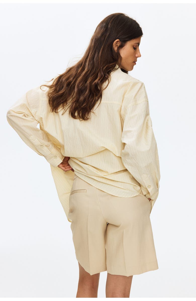 H&M Mama Linen-blend Bermuda Shorts, Alternate, color, Light Beige