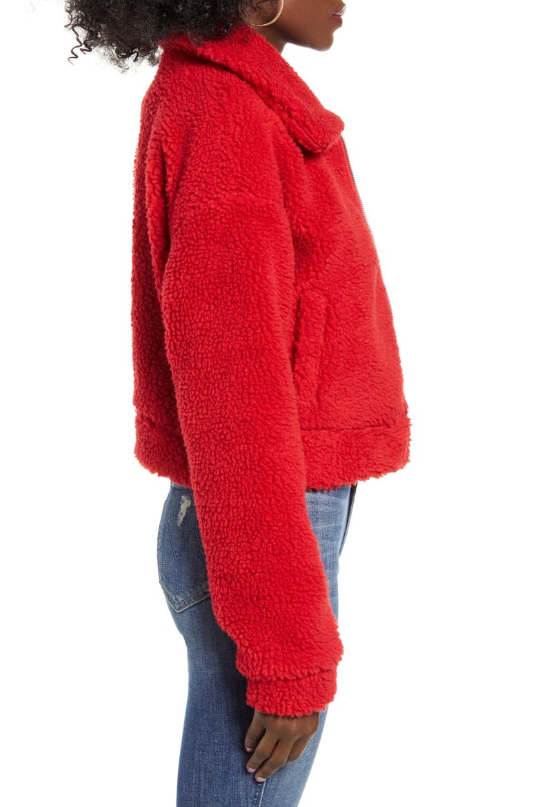 Bomber Jacket, Alternate, color, RED