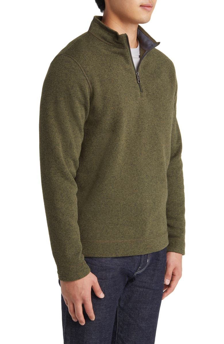 Peter Millar Crown Sweater Fleece Quarter Zip Pullover, Alternate, color, Juniper