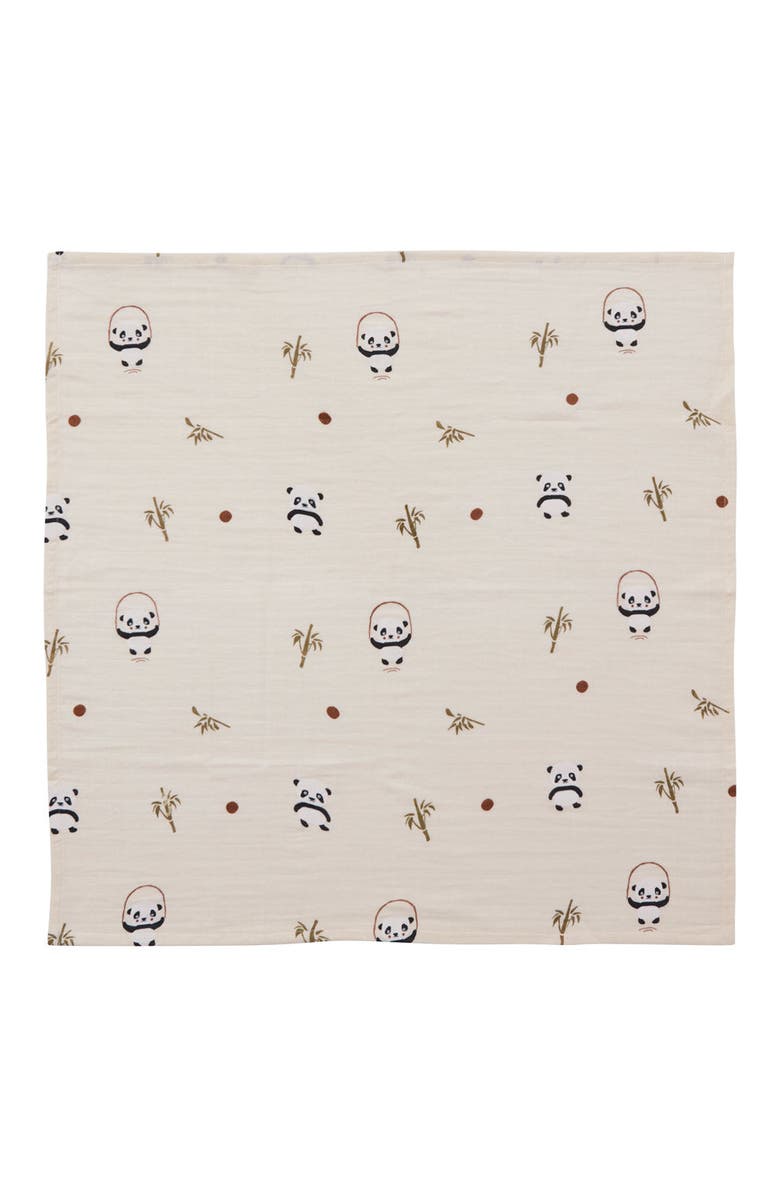 OYOY Muslin Square, Alternate, color, Panda