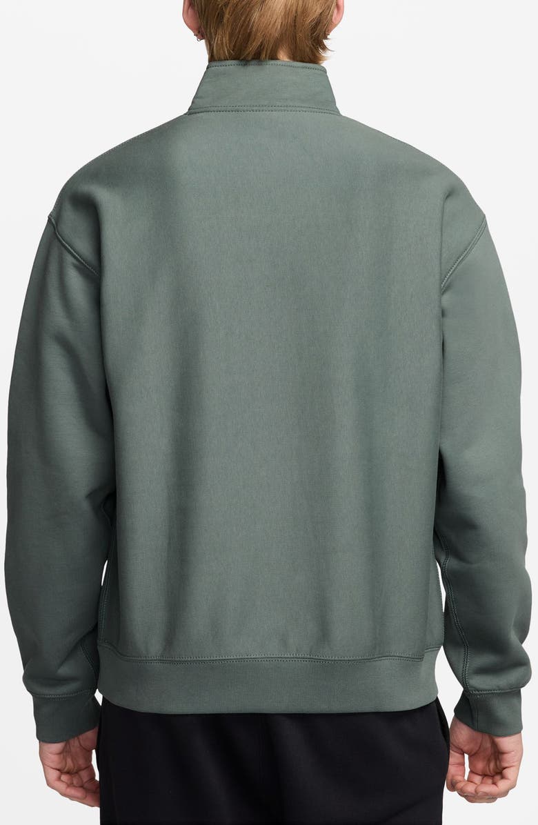 Nike Solo Swoosh Fleece Quarter Zip Pullover, Alternate, color, Clay Green/ White
