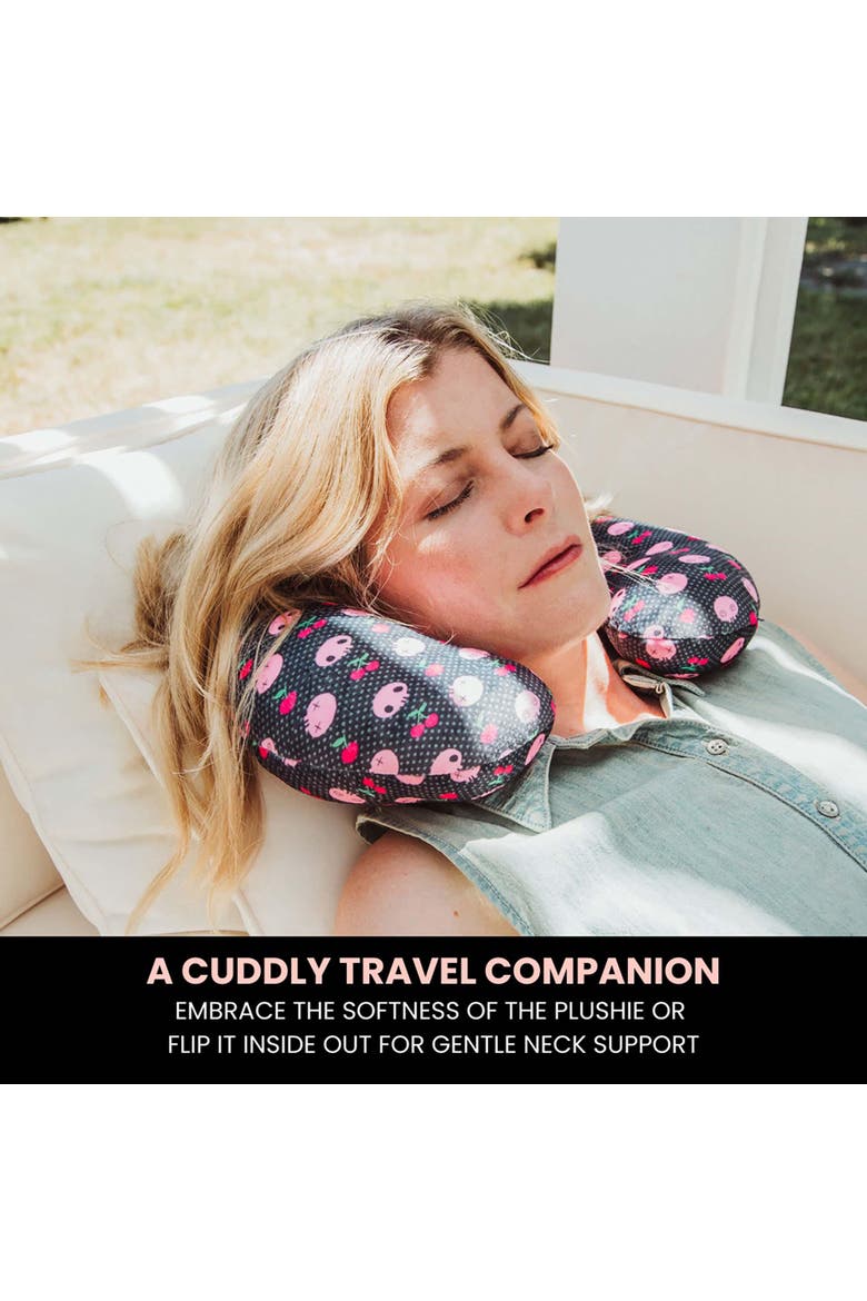Sanrio Kuromi Reversible Neck Roll Pillow and Plush Toy, Alternate, color, Black