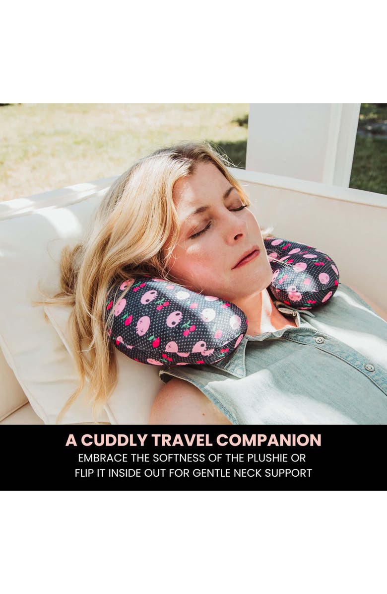 Toynk Sanrio Kuromi Reversible Neck Roll Pillow and Plush Toy, Alternate, color, Black