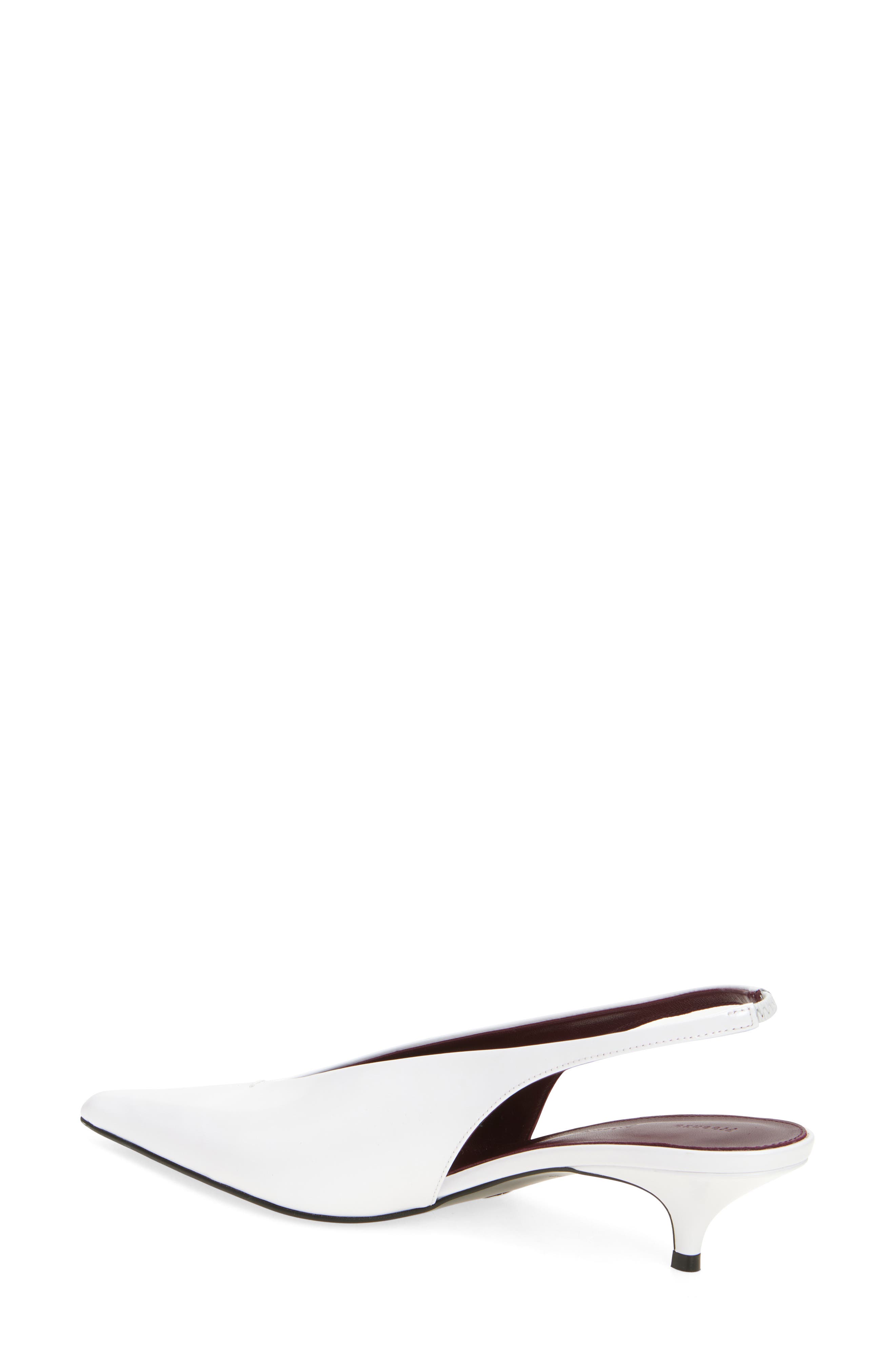 Proenza Schouler Slash Pointed Toe Slingback Pump, Alternate, color, White