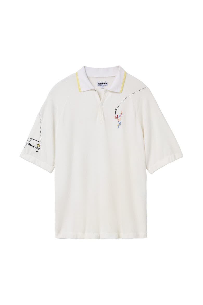 Raglan Terry Polo, Main, color, White