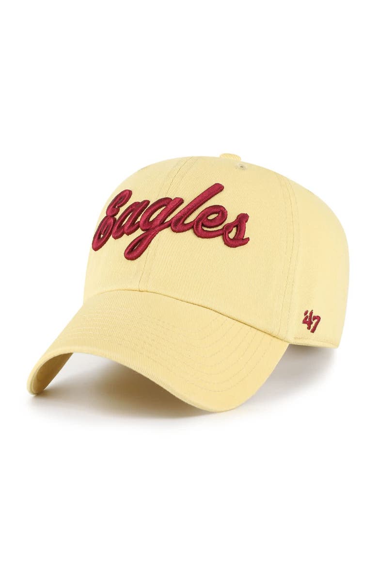 Men's '47 Light Gold Boston College Eagles Clean Up Adjustable Hat, Main, color, Gold