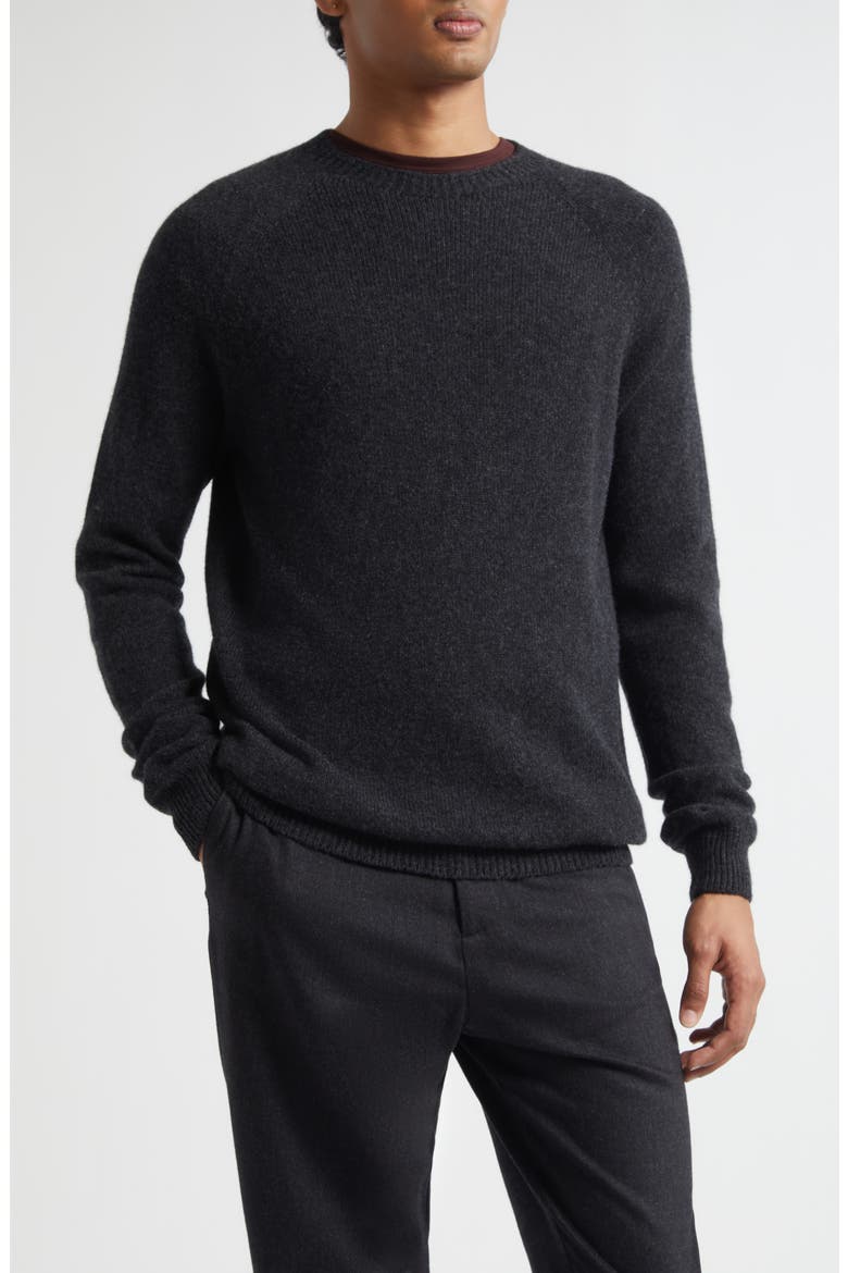 Lambswool Crewneck Sweater, Main, color, CHARCOAL MELANGE