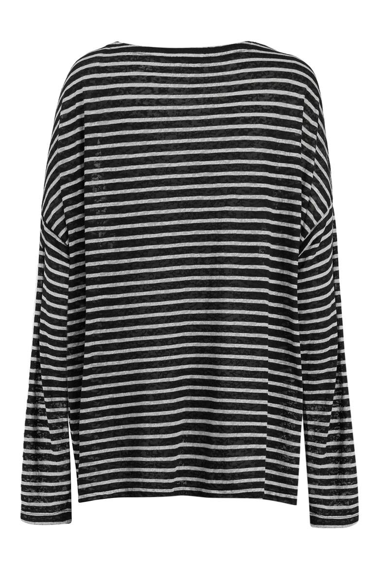 Rita Stripe Top, Alternate, color, BLACK/CHALK
