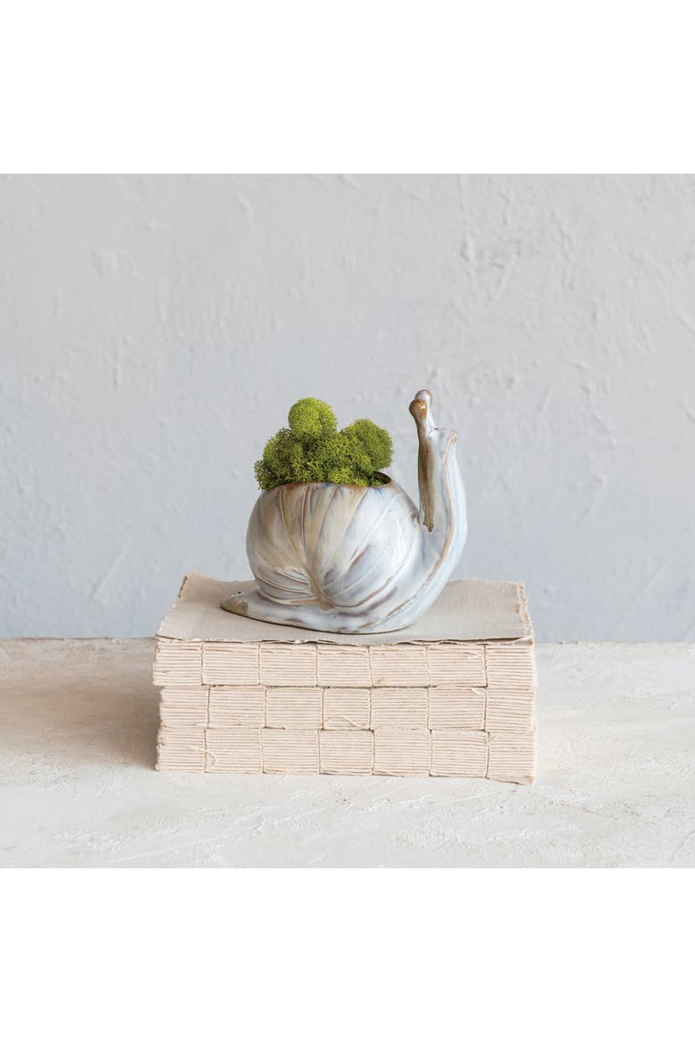 Snail Vase/Planter, Alternate, color, White