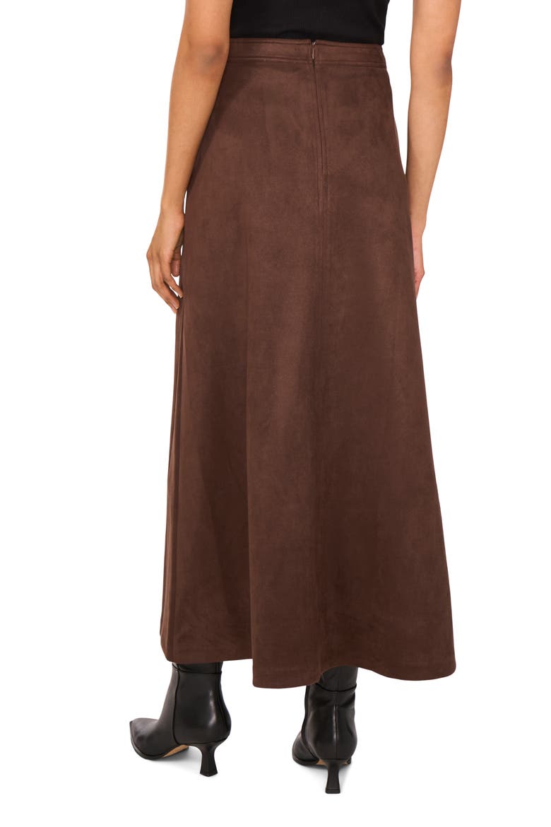 Faux Suede A-Line Maxi Skirt, Alternate, color, ESPRESSO
