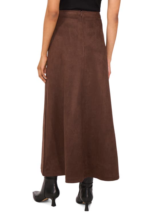 Vince Camuto Faux Suede A-line Maxi Skirt
