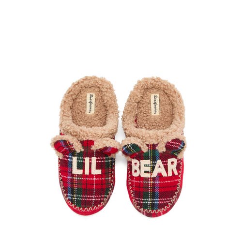 DEARFOAMS Lil Bear Closed Back Slipper in Plaid 