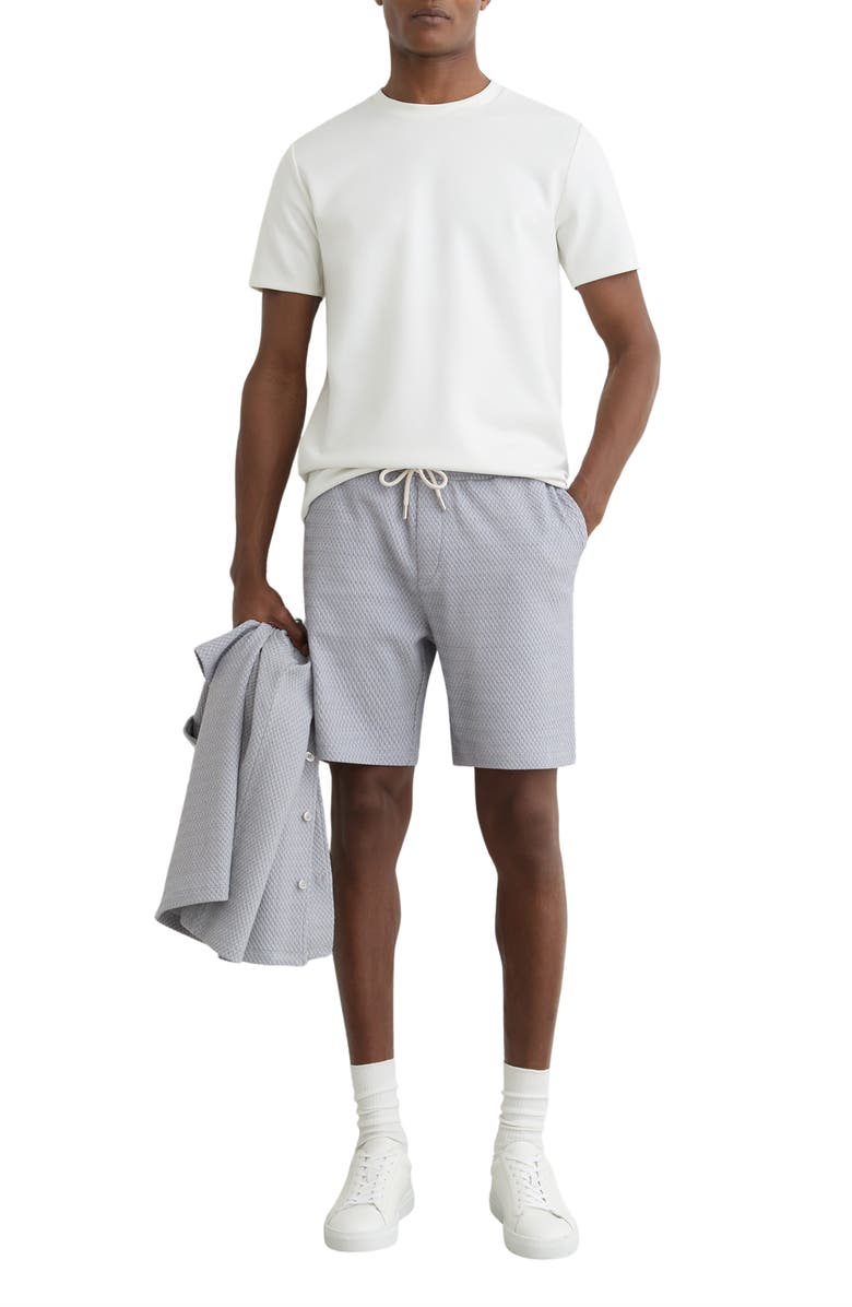 Reiss Nicola Textured Shorts, Alternate, color, Soft Blue