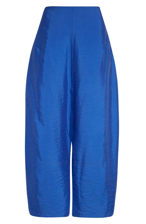 Totême Toteme Semisheer Silk Blend Parachute Maxi Shirt In Cobalt