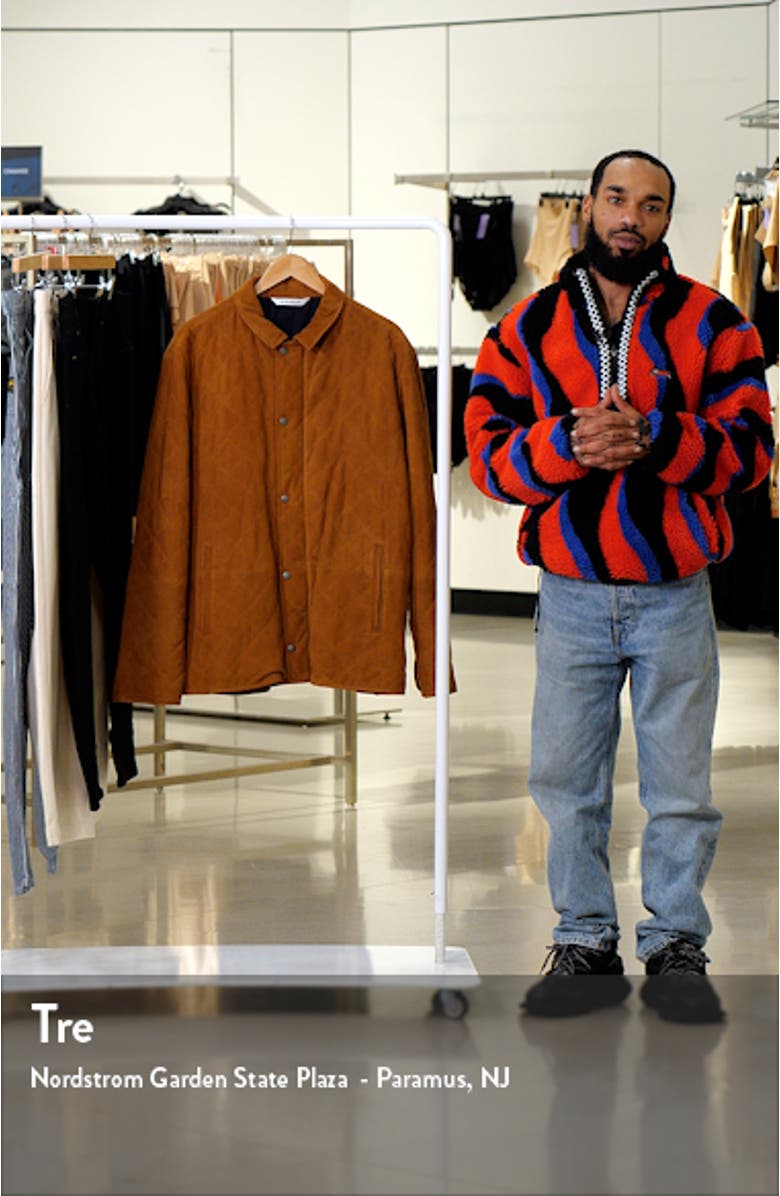 Suffolk Quilted Windproof & Water Resistant Suede Jacket, sales video thumbnail