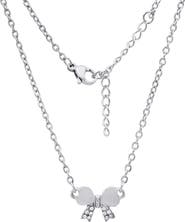 STEELTIME Simulated Crystal Bow Pendant Necklace