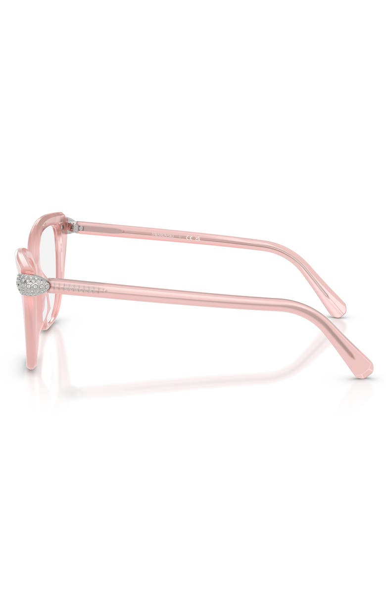 Swarovski 54mm Cat Eye Optical Glasses, Alternate, color, Milky Pink/ Demo Lens
