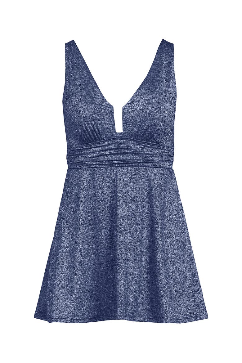 Slender Suit Shine U-Wire Swim Dress Swimsuit, Alternate, color, Navy Shine