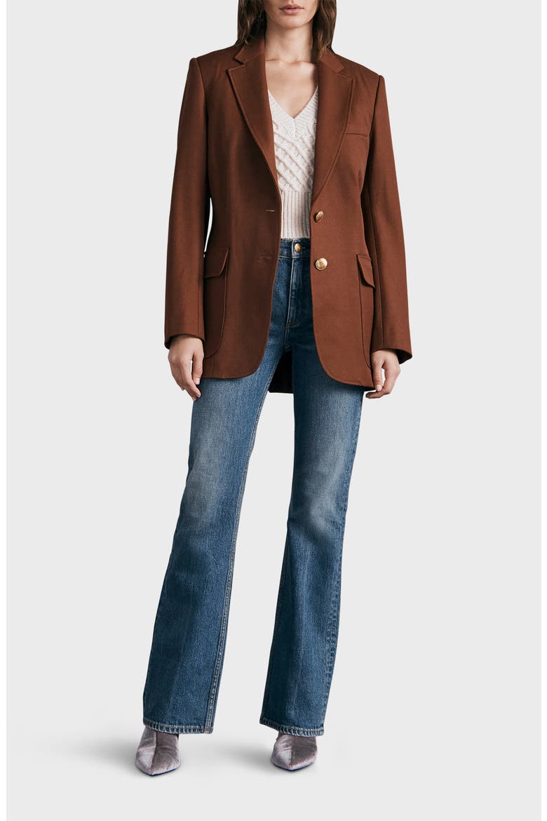 Cody Stretch Wool Twill Blazer, Alternate, color, BROWN