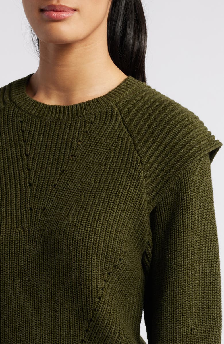 Wit & Wisdom Extended Shoulder Sweater, Alternate, color, Wintergreen