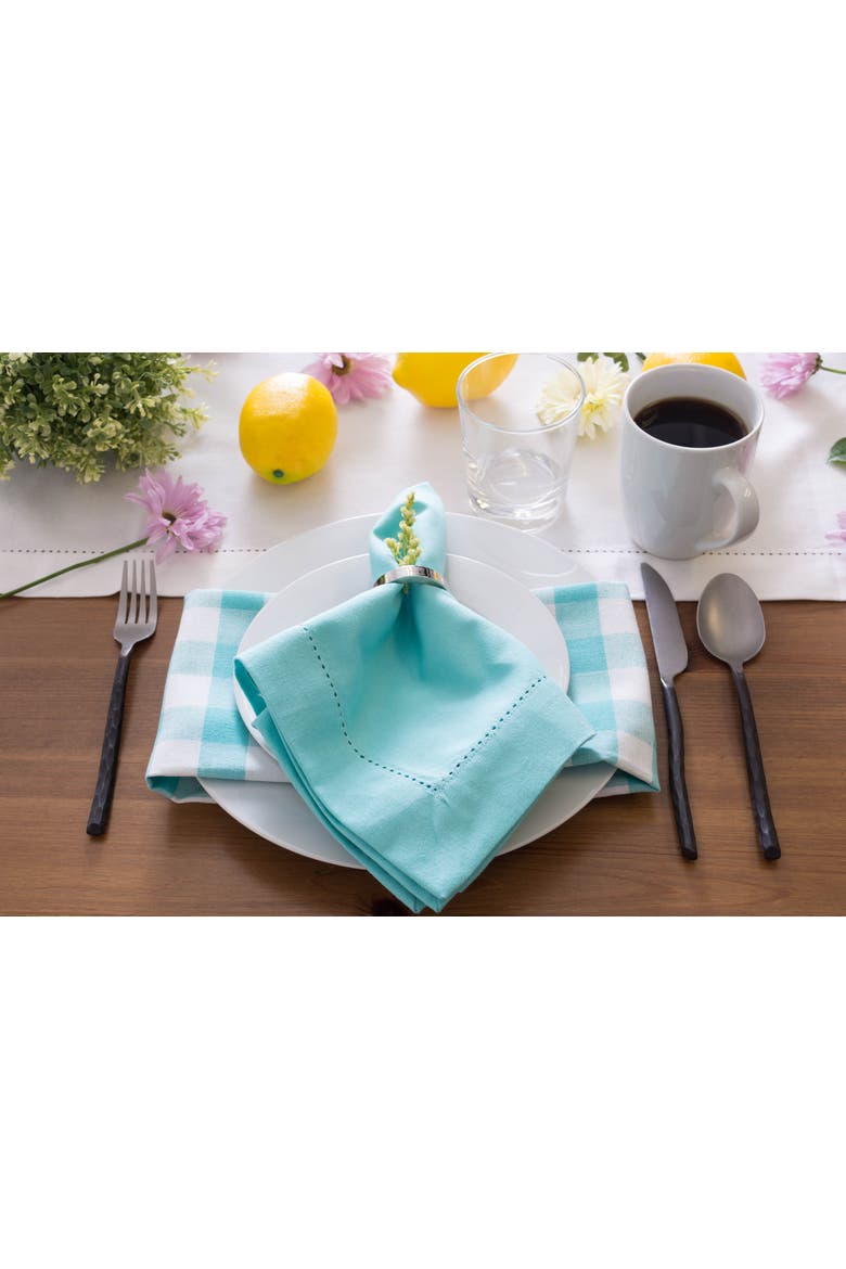 Off-White Hemstitch Table Runner 14x108, Alternate, color, Off-White