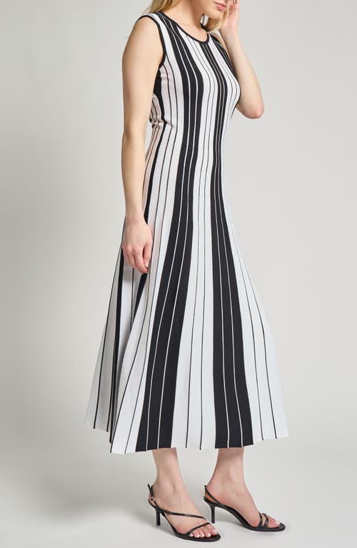 Misook Modern Fit Stripe Midi Dress In Multi