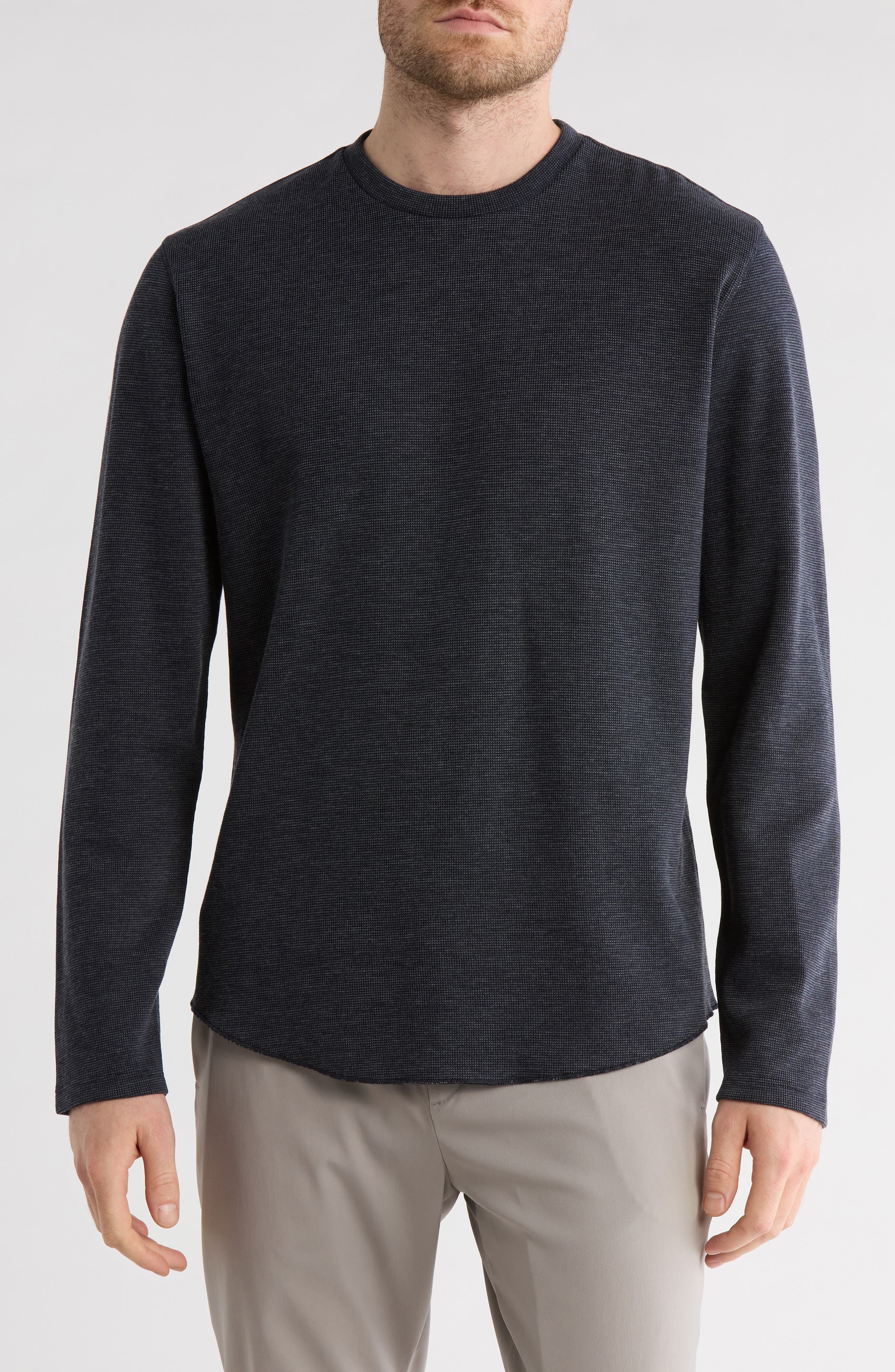 Vince Crewneck Long Sleeve Knit T-Shirt
