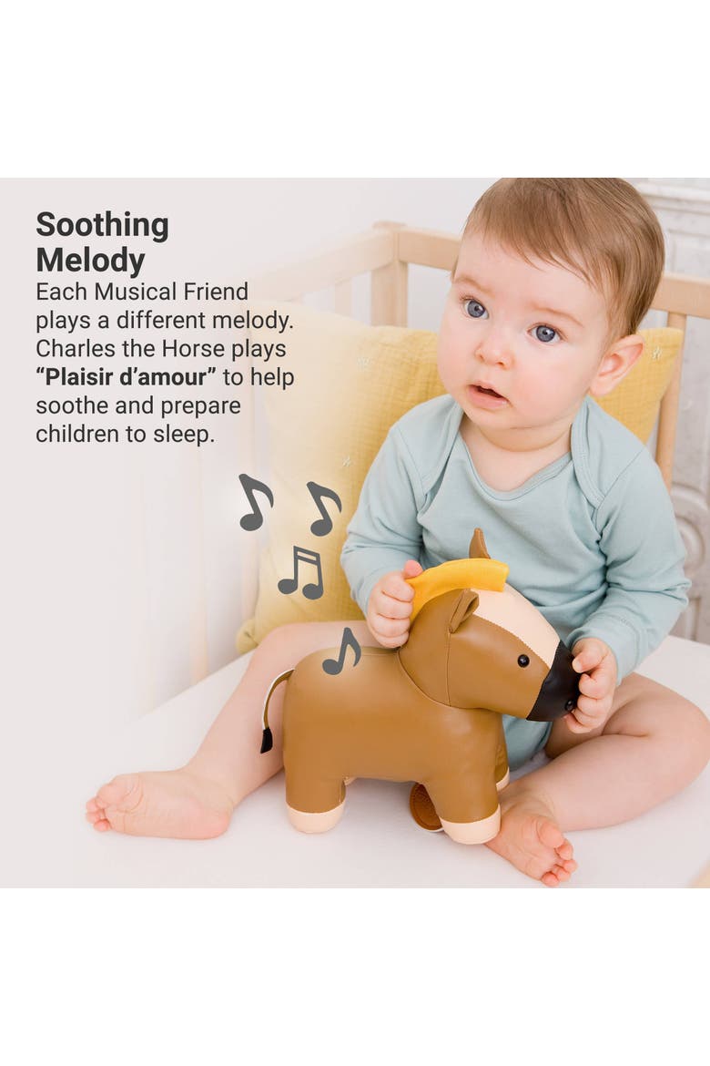 Musical Animals - Horse, Plush Baby Music Box, Nursery Toy, Alternate, color, Brown