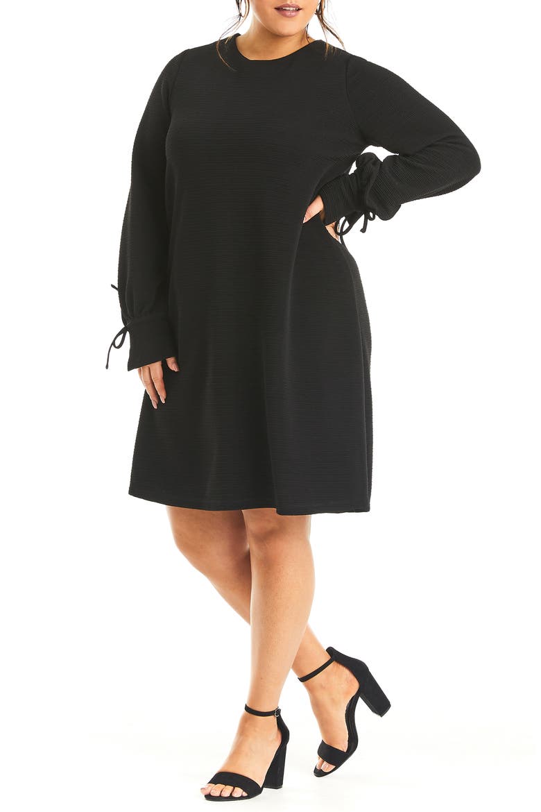 Chloe Long Sleeve Dress, Alternate, color, BLACK