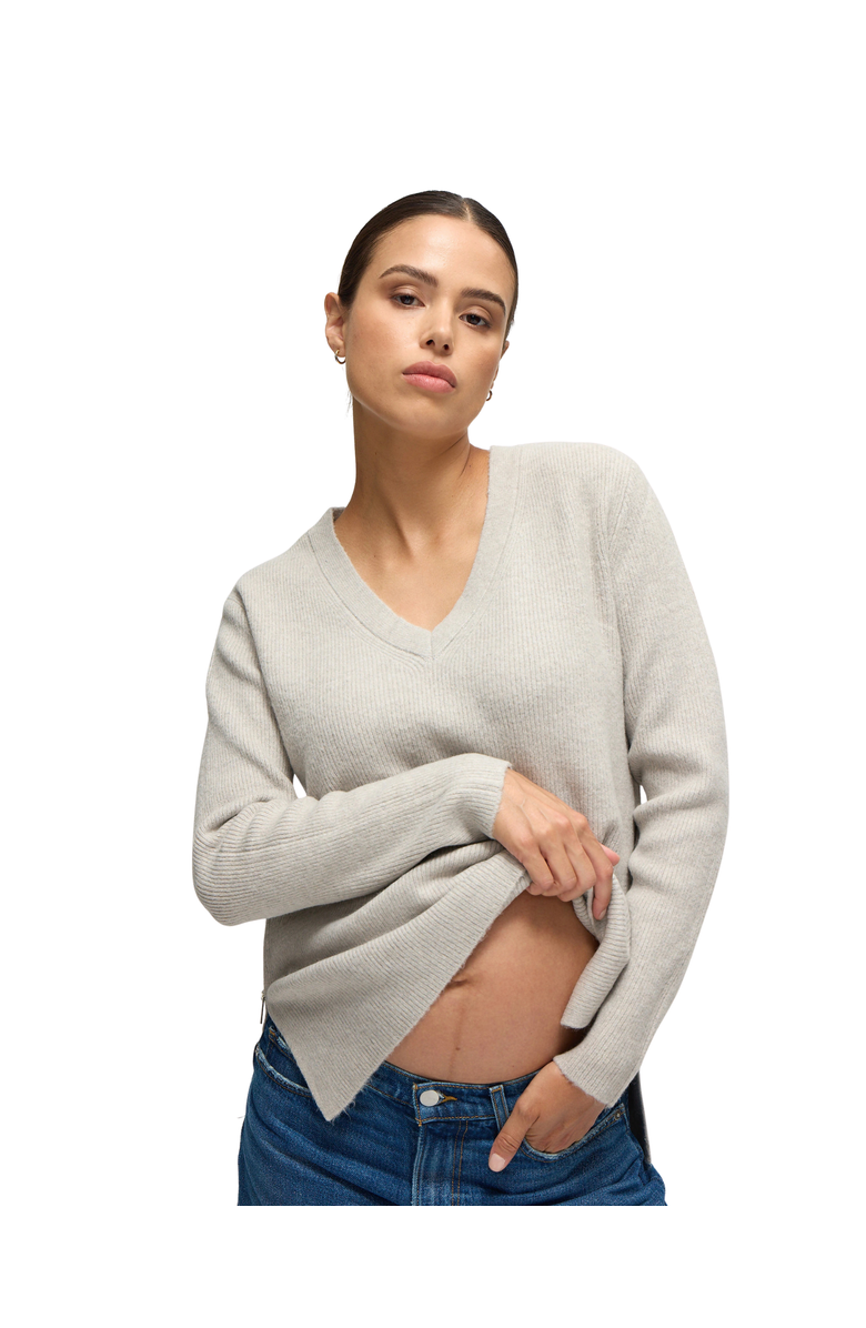 Ingrid & Isabel The Snuggle + Grow Maternity + Nursing Sweater, Alternate, color, Light Gray