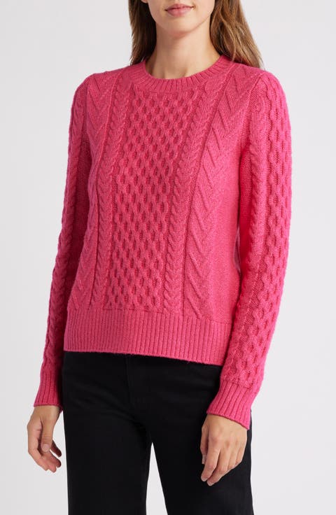 Cable Stitch Crewneck Sweater