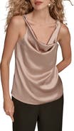 Donna Karan New York Cowl Neck Charmeuse Tank