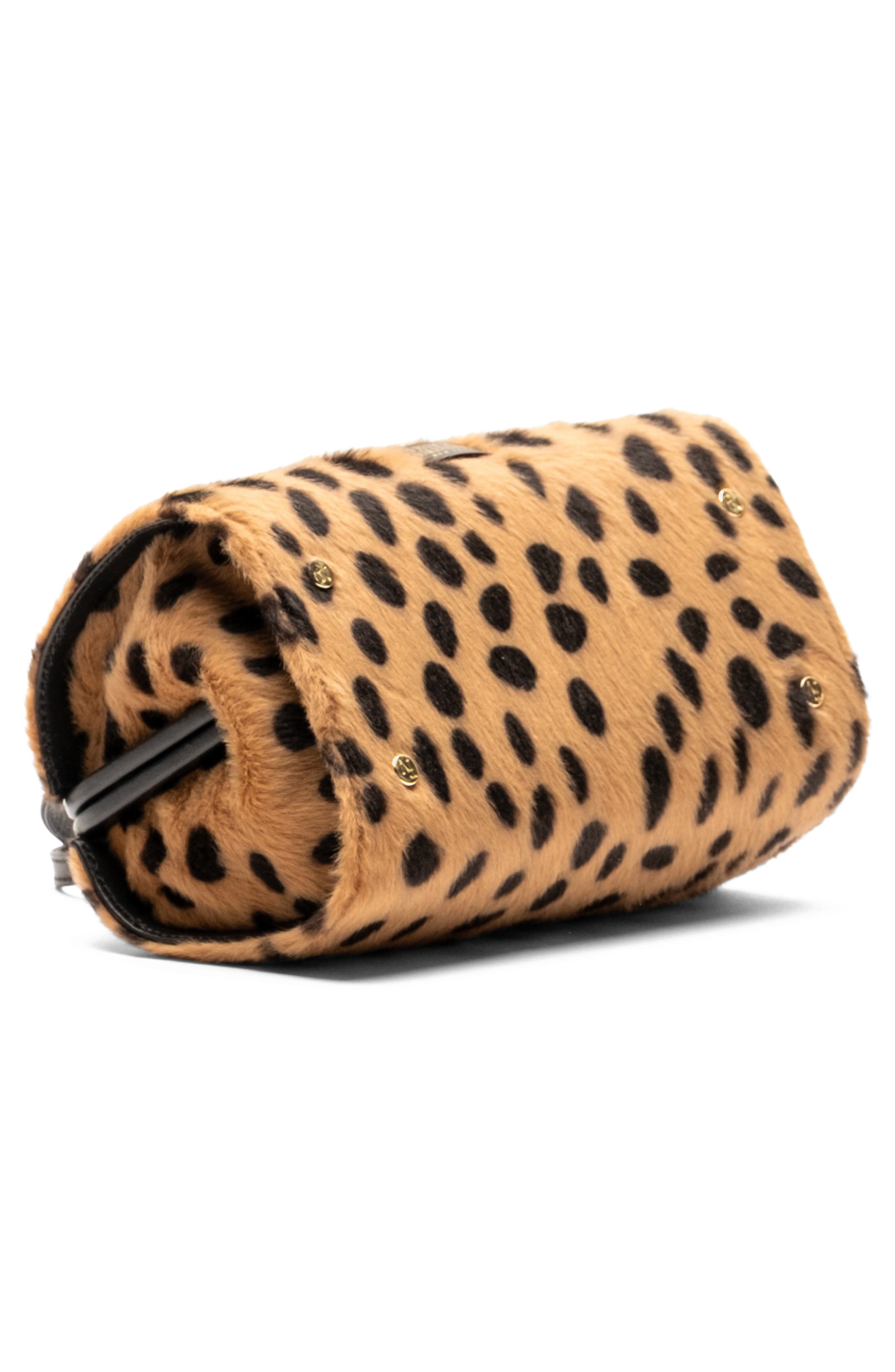 Frances Valentine Petit Michelle Cheetah Print Faux Fur Satchel, Alternate, color, 