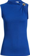 Loveappella Side Twist Texture Sleeveless Top