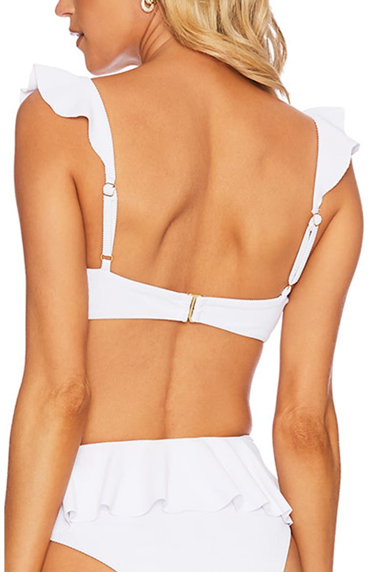 Poppy Ruffle Sweetheart Bikini Top, Alternate, color, WHITE