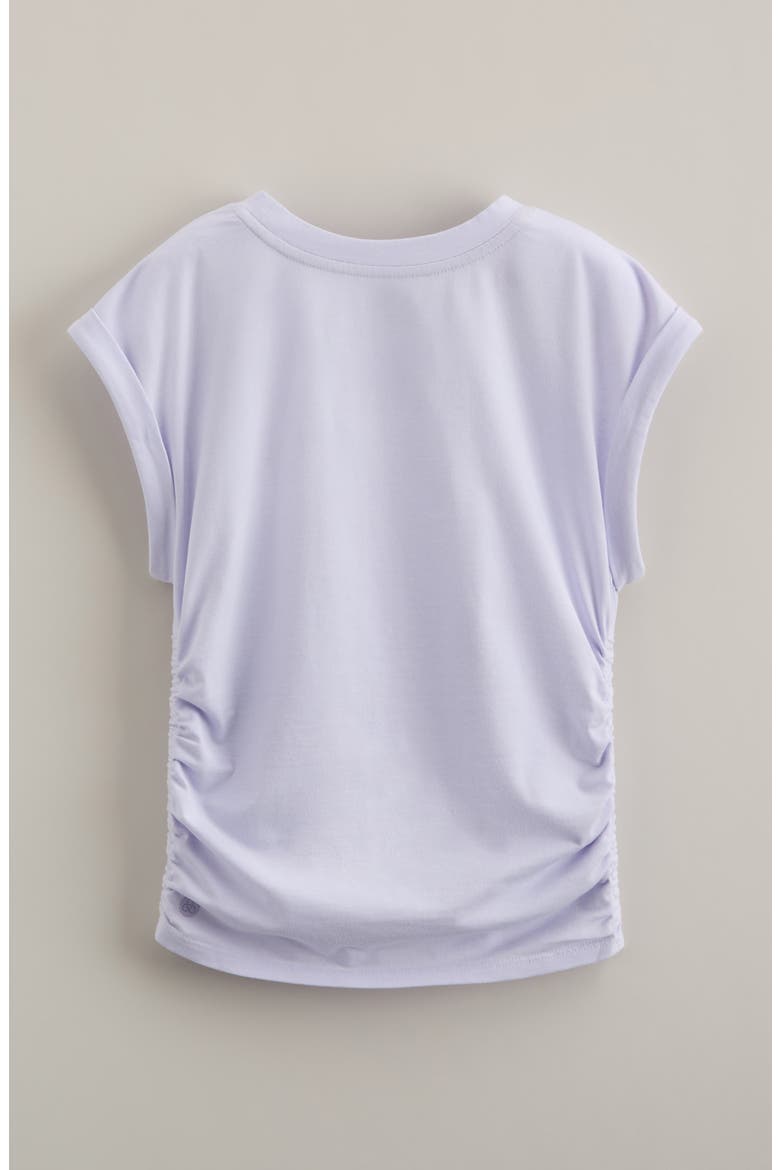 Kids' Sunny Side Ruched T-Shirt, Alternate, color, PURPLE CALLUNA