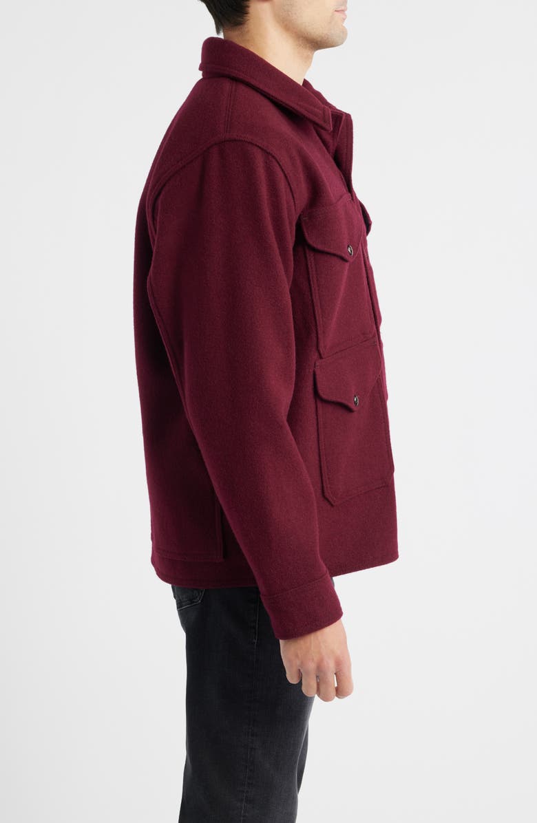 Filson 1940s Mackinaw Cruiser Wool Jacket, Alternate, color, Wine