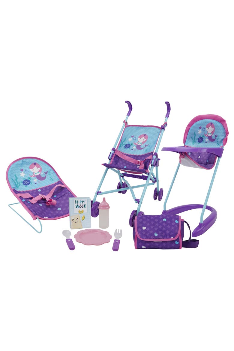 Mermaid 9 Piece Set, Main, color, Multicolored