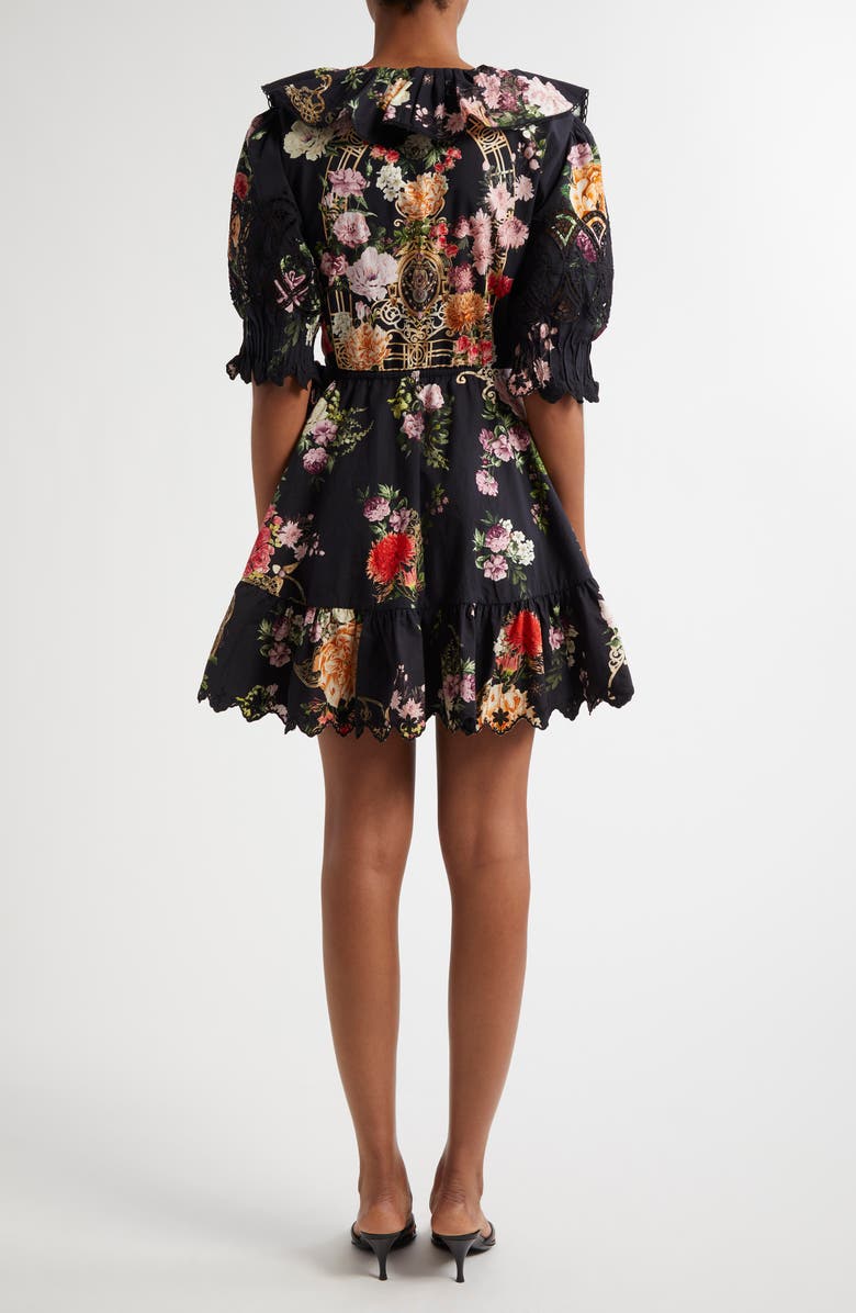 Camilla Adorned in Alexandria Floral Organic Cotton Wrap Dress, Alternate, color, 