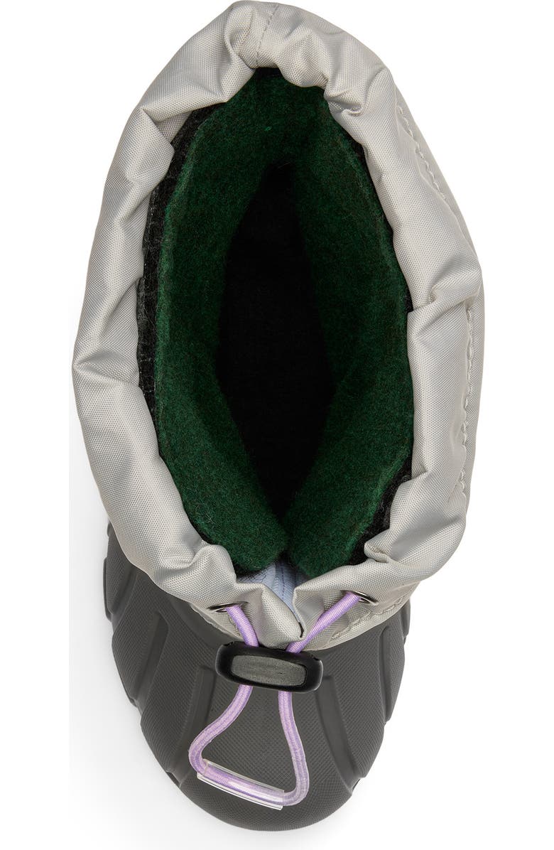 SOREL Kids' Flurry Waterproof Snow Boot, Alternate, color, Dove/ Euphoric Lilac