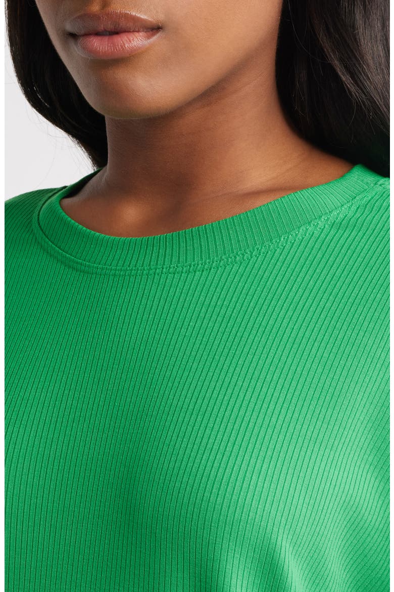 Malone Rib Oversize T-Shirt & Shorts Set, Alternate, color, KELLY GREEN