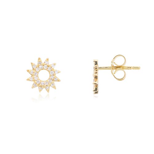 The Lovery Fine Jewelry Diamond Sun Stud Earrings In Gold
