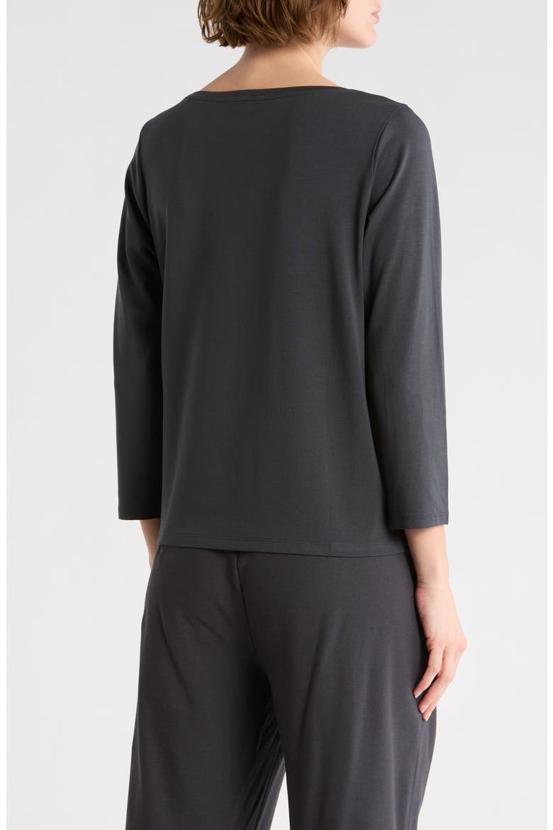 Scoop Neck Stretch Jersey Shirt, Alternate, color, GRAPHITE