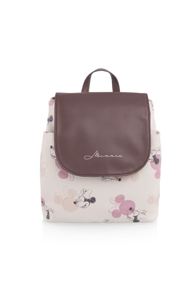 Minnie Mouse - Downtown Mini Cooler Backpack, Alternate, color, Beige with Vintage Pink Sketch