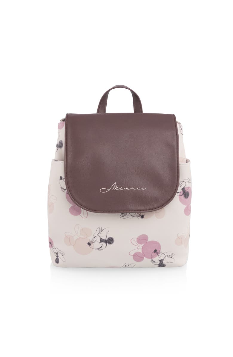 Oniva Minnie Mouse - Downtown Mini Cooler Backpack, Alternate, color, Beige With Vintage Pink Sketch