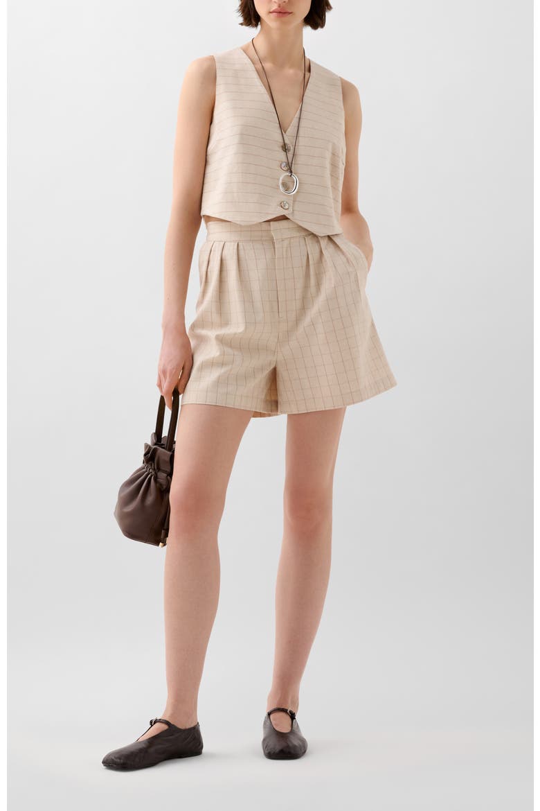 Stripes Check Short, Alternate, color, Natural