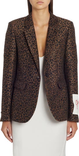Golden Goose Dune Leopard Virgin Wool Blend Blazer | Nordstrom