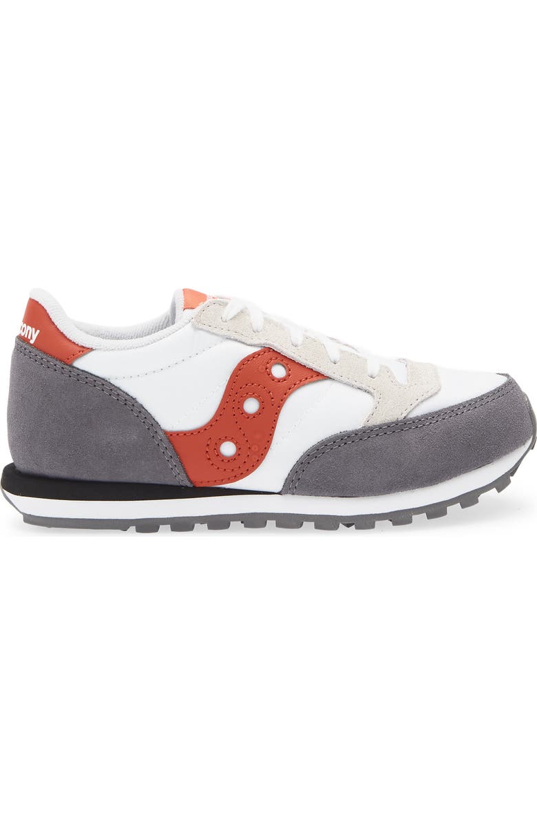 Saucony Kids' Jazz Original Sneaker, Alternate, color, White/ Grey/ Red
